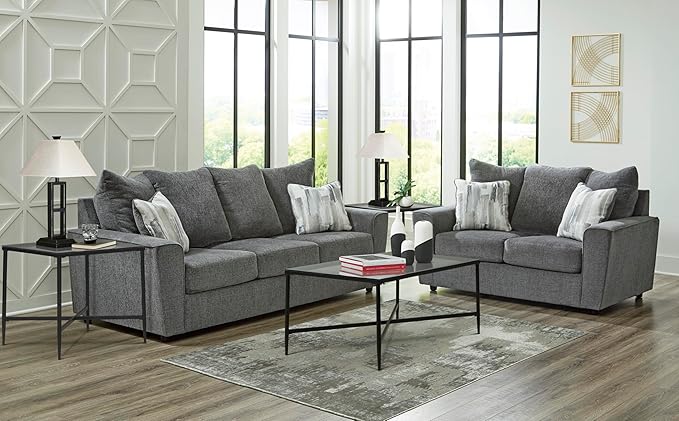 Signature Design by Ashley Stairatt Casual Sofa with Flared Arms, Gray