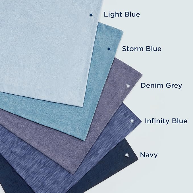 Bedsure King Size Comforter Set - Infinity Blue Soft Bedding for All Seasons, Cationic Dyed Bed Set, 3 Pieces, 1 King Size Comforter (104"x90") and 2 Pillow Shams (20"x36"+2")