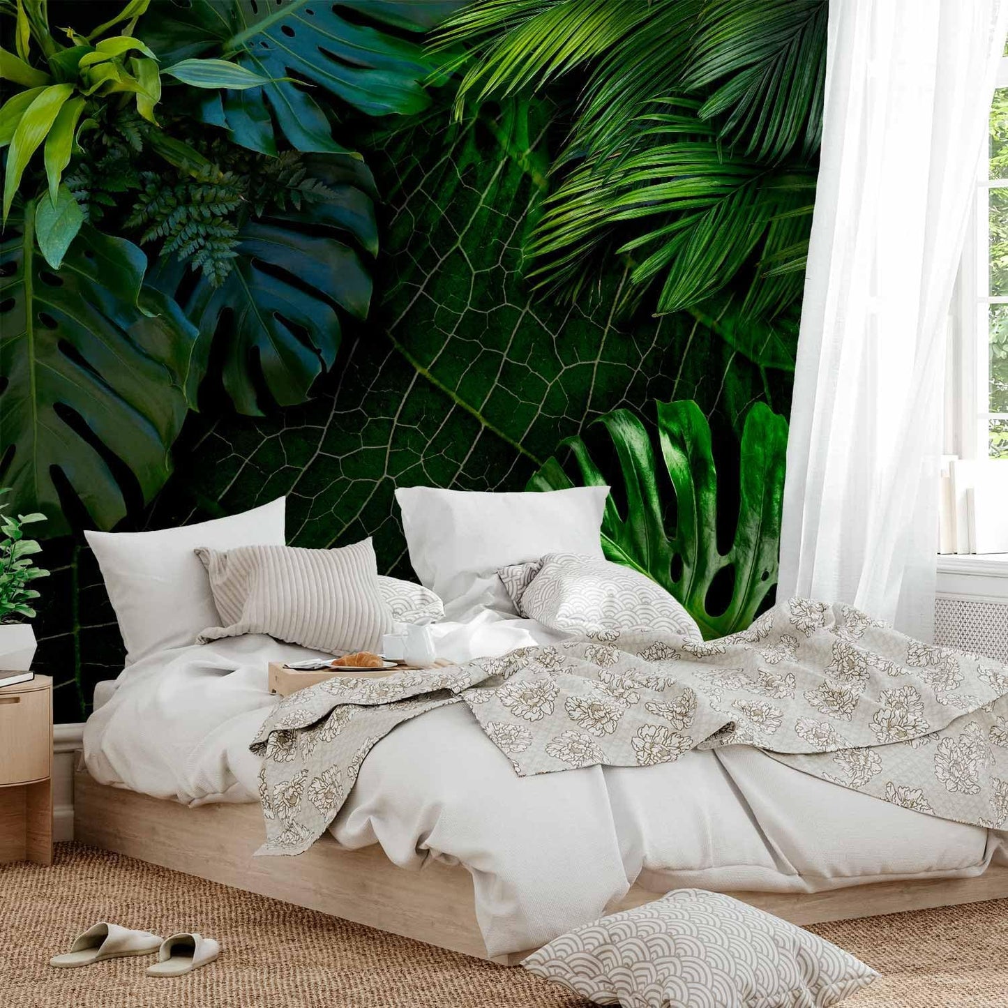 artgeist Wall Mural Tropical 177"x124" XXL Peel and Stick Self-Adhesive Wallpaper Removable Large Sticker Foil Wall Decor Print Picture Image Design