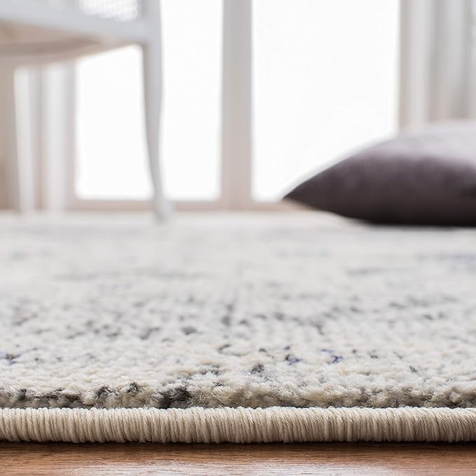 SAFAVIEH Monaco Collection Area Rug - 3' x 5', Ivory & Grey, Non-Shedding & Easy to Clean, Distressed Medallion Design, Ideal for Living Room, Bedroom, Dining Space (MNC243B)