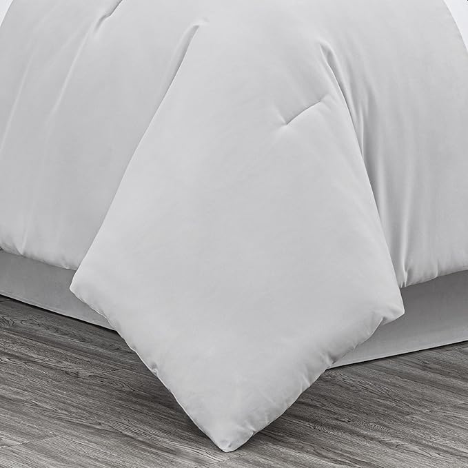 Chezmoi Collection Upland 7-Piece Quilted Patchwork Comforter Set, Black/Gray/Light Gray, Queen