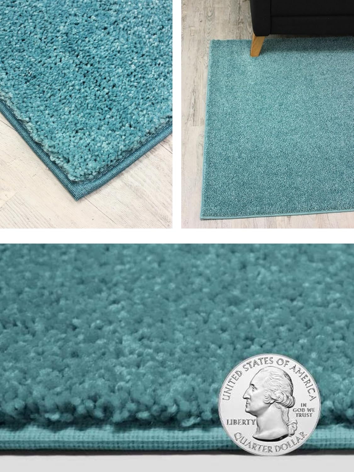 KOECKRITZ Soft and Colorful Kids Classroom Area Rugs (Passes Flammability Pill Test) Many Sizes and Bright Colors to Select from (10' x 10', Surf)