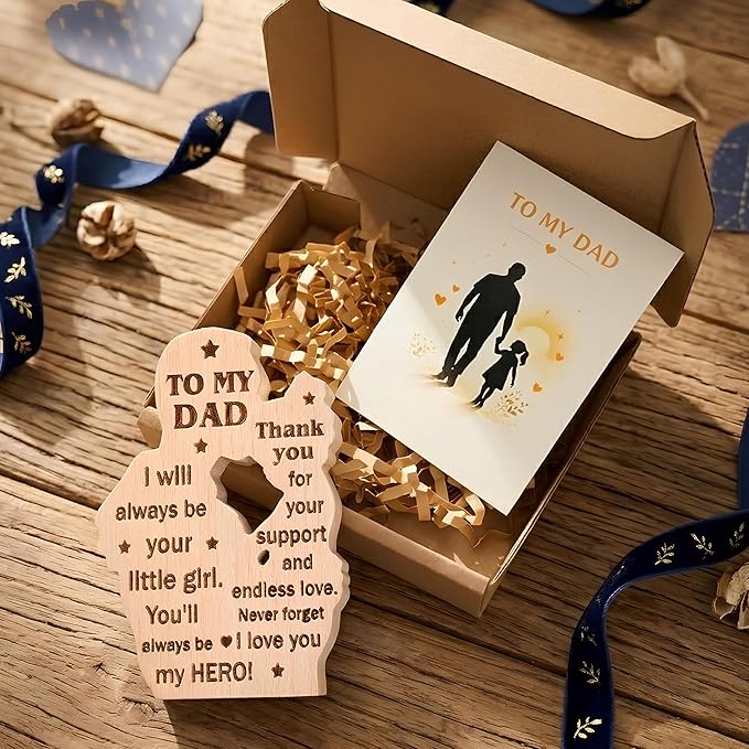To my dad from daughter wooden plaque, best dad ever gifts, father's day present ideas, Daddy Papa Pop Old Man wood sign decor, thank you gifts for men, meaningful family keepsake display home