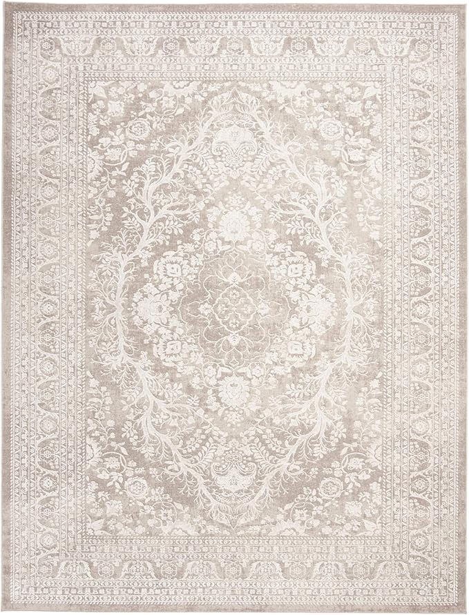 SAFAVIEH Area Rug 6x9 - Reflection Collection - Beige & Cream, Non-Shedding & Easy Cleaning, Ideal for Entryway, Living Room, Bedroom (RFT668A)
