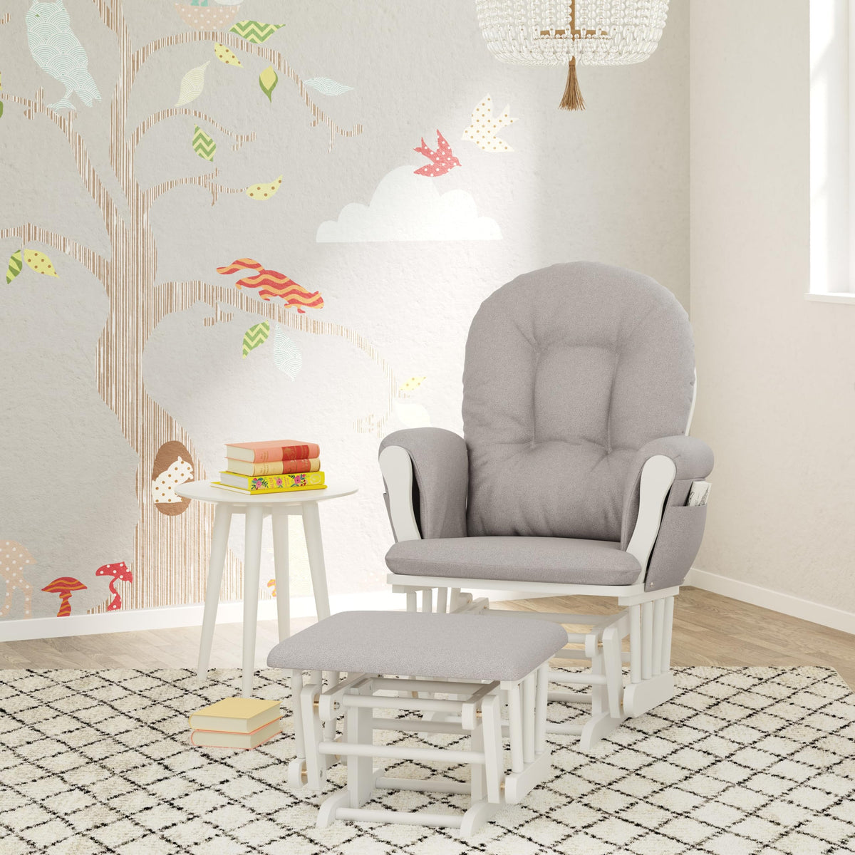 Premium Hoop Glider & Ottoman
