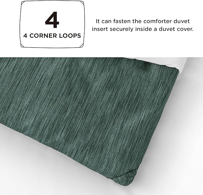 Bedsure Queen Comforter Set - Emerald Green Soft Bedding for All Seasons, Cationic Dyed Bed Set, 3 Pieces, 1 Queen Size Comforter (90"x90") and 2 Pillow Shams (20"x26"+2")