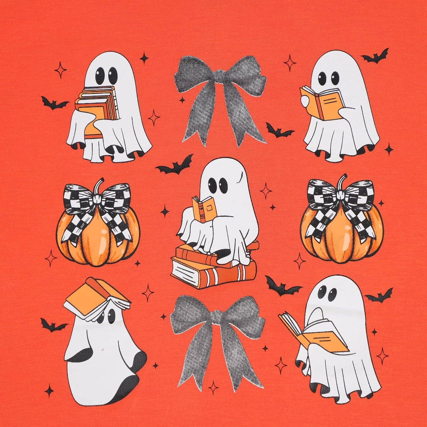 Tobrief Women's Long Sleeve V-Neck Shirts Fall Graphic Tees Loose Casual T-Shirt