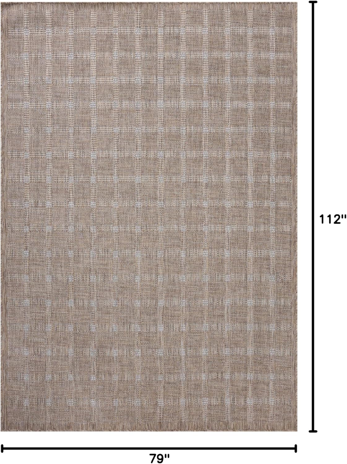 Loloi Amber Lewis Topanga Collection TOP-01 Natural/Bone 6'-7" x 9'-4" Indoor/Outdoor Area Rug
