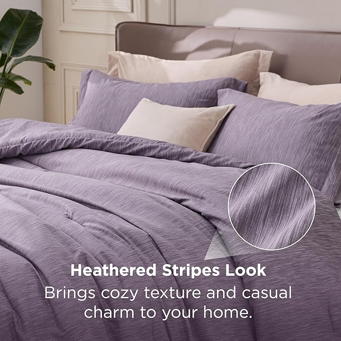 Bedsure Queen Comforter Set - Dark Red Comforter Queen Size, Soft Bedding for All Seasons, Cationic Dyed Bedding Set, 3 Pieces, 1 Comforter (90"x90") and 2 Pillow Shams (20"x26"+2")