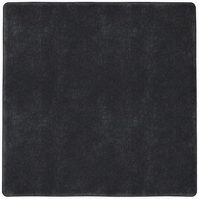 Signature Design by Ashley Lavernett Contemporary Square Oversized Accent Ottoman, Dark Gray