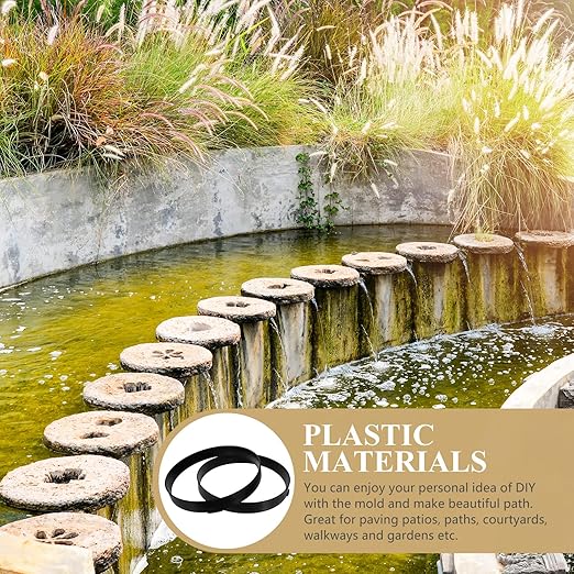 LIOOBO 4 Pcs Brick Stone Mold Pathmate Mold Paving Stepping Stones for Garden Walkway Cement Forms Molds Stepping Stone Kit Walkway Paver Mold Stepping Stone Mold Concrete Bricks