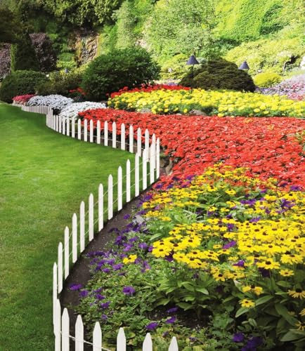 Cedar Wood Garden Picket Fence with Cedar Stake Installation System