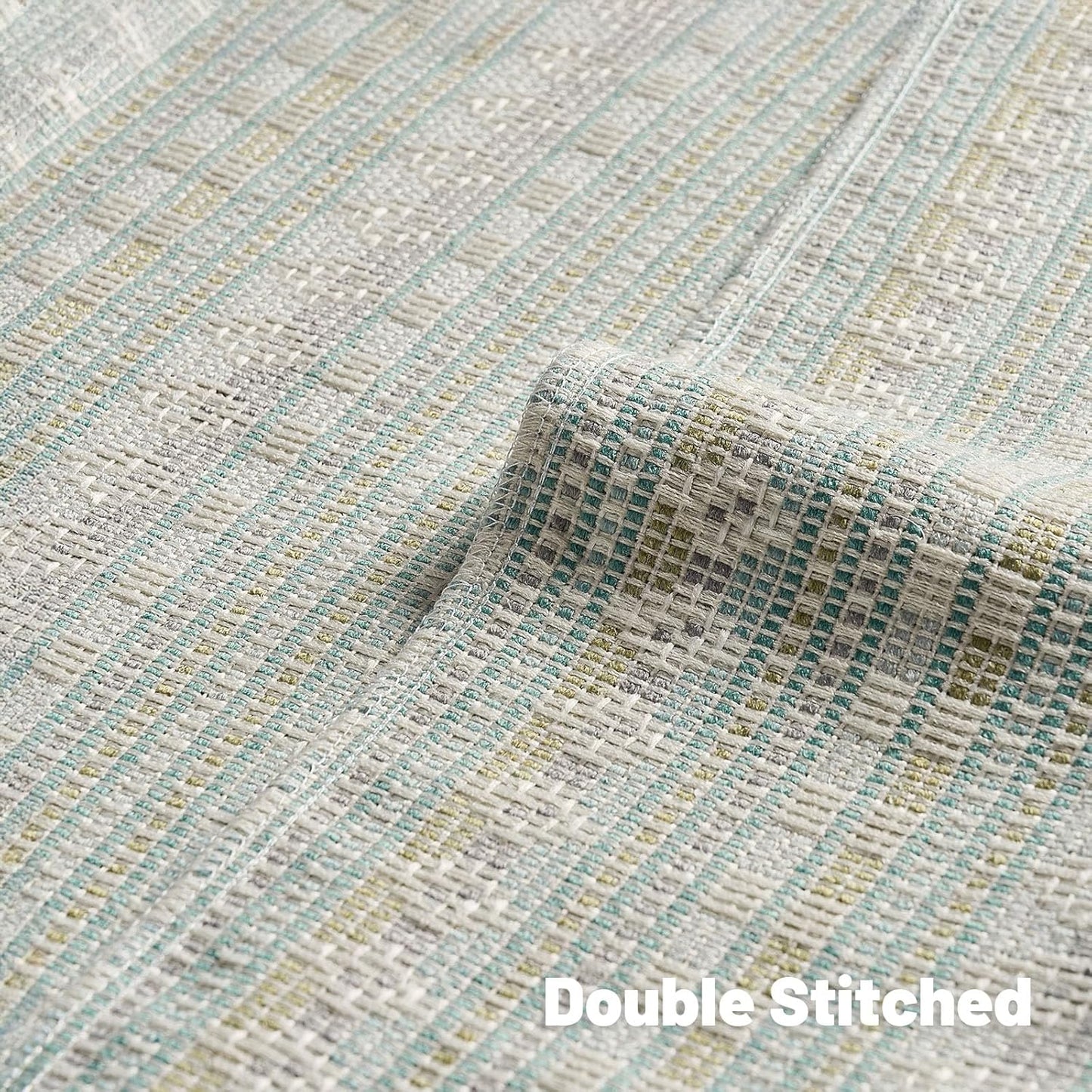 FUTEI Green Blue Decorative Throw Pillow Covers 18x18 Inch Set of 2,Soft Cozy Chenille Jacquard Textured Cushion Case,Boho Home Decor for Couch Bed Living Room