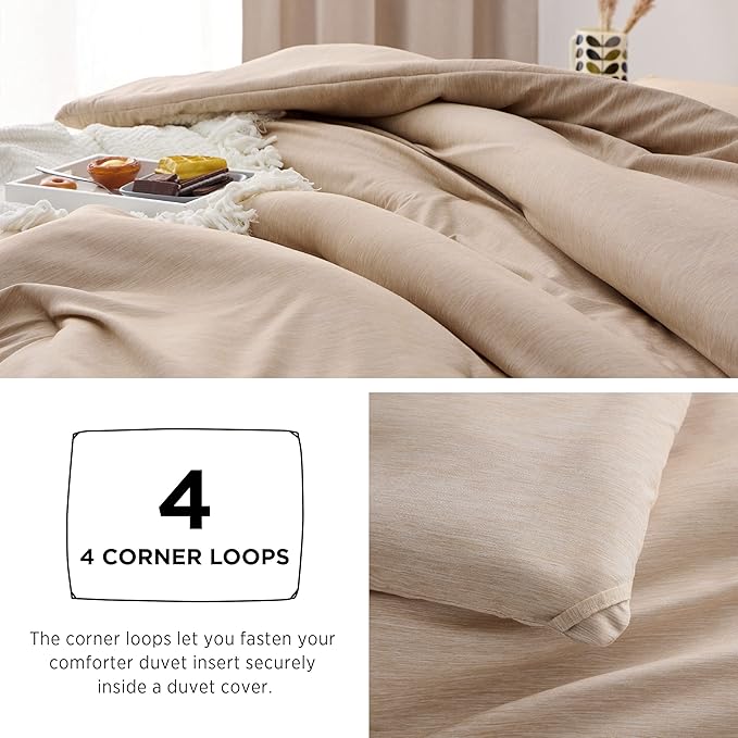 Bedsure California King Comforter Set - Warm Sand Soft Bedding for All Seasons, Cationic Dyed Bed Set, 3 Pieces, 1 California King Size Comforter (104"x96") and 2 Pillow Shams (20"x36"+2")