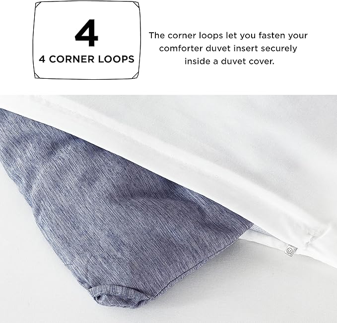Bedsure Full Comforter Set - Denim Grey Soft Bedding for All Seasons, Cationic Dyed Bed Set, 3 Pieces, 1 Full Size Comforter (82"x86") and 2 Pillow Shams (20"x26"+2")
