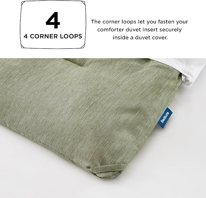 Bedsure Queen Comforter Set - Olive Green Soft Bedding for All Seasons, Cationic Dyed Bed Set, 3 Pieces, 1 Queen Size Comforter (90"x90") and 2 Pillow Shams (20"x26"+2")