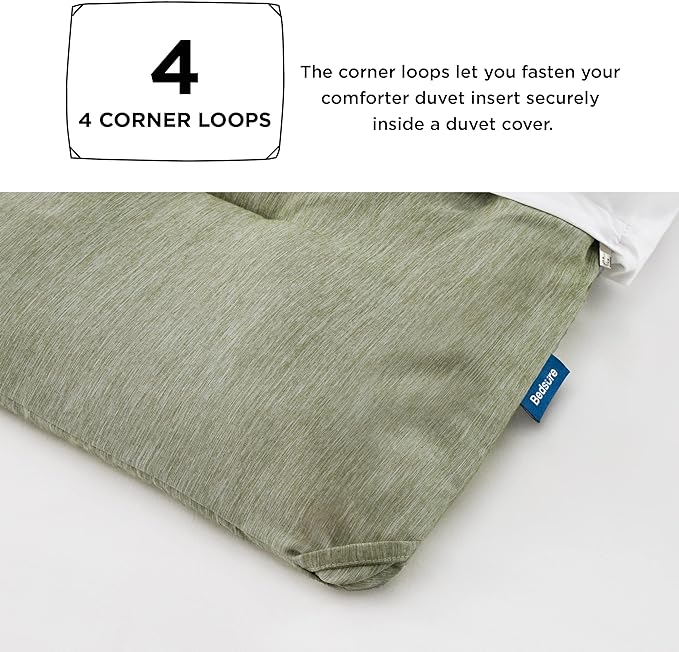 Bedsure Twin/Twin XL Comforter Set - Olive Green Soft Bedding for All Seasons, Cationic Dyed Bed Set, 2 Pieces, 1 Twin Size Comforter (68"x88") and 1 Pillow Sham (20"x26"+2")