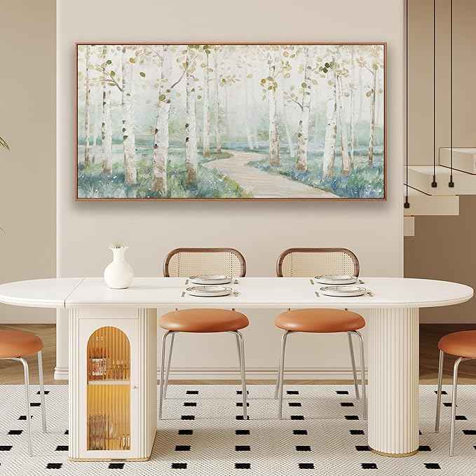 Framed Wall Art Decor Home Decor Wall Art Prints Colorful Forest Path Modern Natural Landscape Wall Art Canvas Decorations for Living Room Wall Bedroom Kitchen Office Decor 20×40 in
