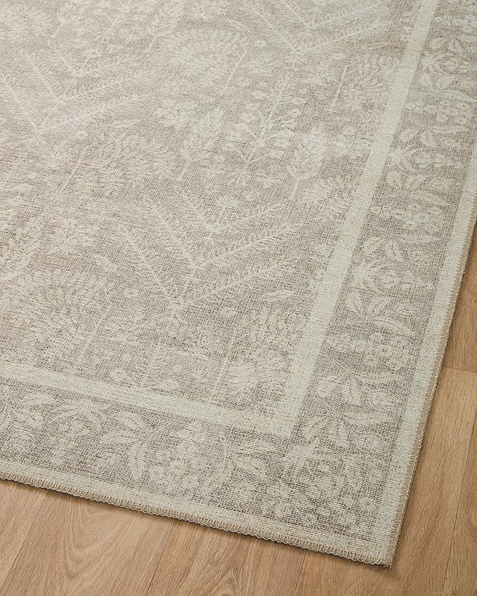 Loloi Rifle Paper Co. Maison Collection MAO-02 Bough Natural 2'-6" x 12'-0", .19" Pile Height, Runner Rug