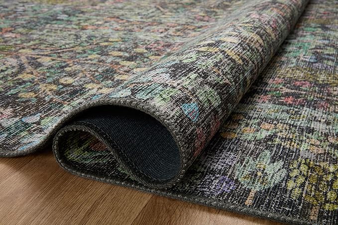 Loloi Rifle Paper Co. Maison Collection MAO-07 Charcoal 2'-6" x 12'-0", .19" Pile Height, Runner Rug