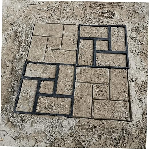 DIY Plastic Pavement Mold for Concrete Stepping Stones Reusable Path Maker for Garden Walkways Black 15.74 X 15.74 X 1.57 Inches
