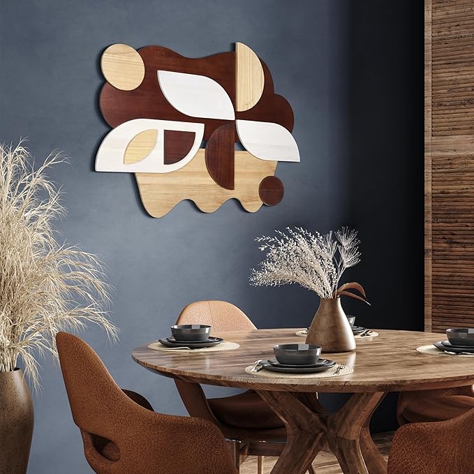 Empire Art Direct "Sands Serenade I" Handmade Dimensional Solid Paulownia Wood Abstracts Wall Art, Ready to Hang, Living Room, Bedroom & Office, 40" x 30"x 1.42"