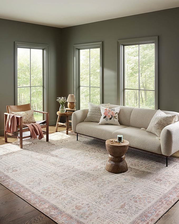 Loloi Rifle Paper Co. Maison Collection MAO-08 Cream 2'-6" x 9'-6", .19" Pile Height, Runner Rug