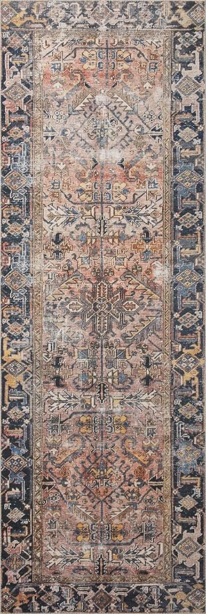 Loloi Chris Loves Julia Jules Collection JUL-02 Terracotta/Multi 5'-0'' x 7'-6'', .13" Pile Height, Area Rug