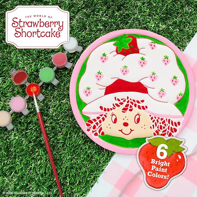 Paint Your Own Strawberry Shortcake Stepping Stone, Stepping Stones for Kids, Arts and Crafts for Kids Ages 8-12, Crafts for Toddler & Adults, Craft Kits, Art Kits for Ages 6-9, Strawberry Gifts