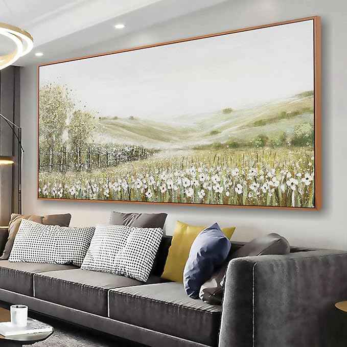Framed Canvas Wall Art Decor Natural Wall Decorations Home Decor Wall Art Prints Mountain Wilderness Landscape Large Size Artwork for Living Room Bedroom Kitchen Office Decor 29"×58"