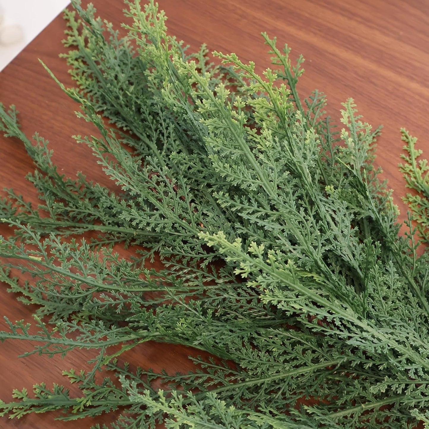 2PCS 6FT Christmas Cedar Garland Full Real Touch Artificial Green Faux Cypress Realistic Pine Garland for Mantle Fireplace Table Home Decoraiton