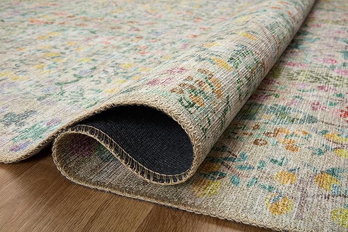 Loloi Rifle Paper Co. Maison Collection MAO-07 Khaki 2'-6" x 7'-6", .19" Pile Height, Runner Rug