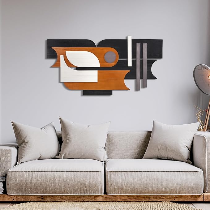 Empire Art Direct "Honeyed Dusk I" Hand Made & Hand Finished Dimensional Wood Abstracts, Ready to Hang, Living Room, Bedroom & Office, 48" x 24"x 1.42"