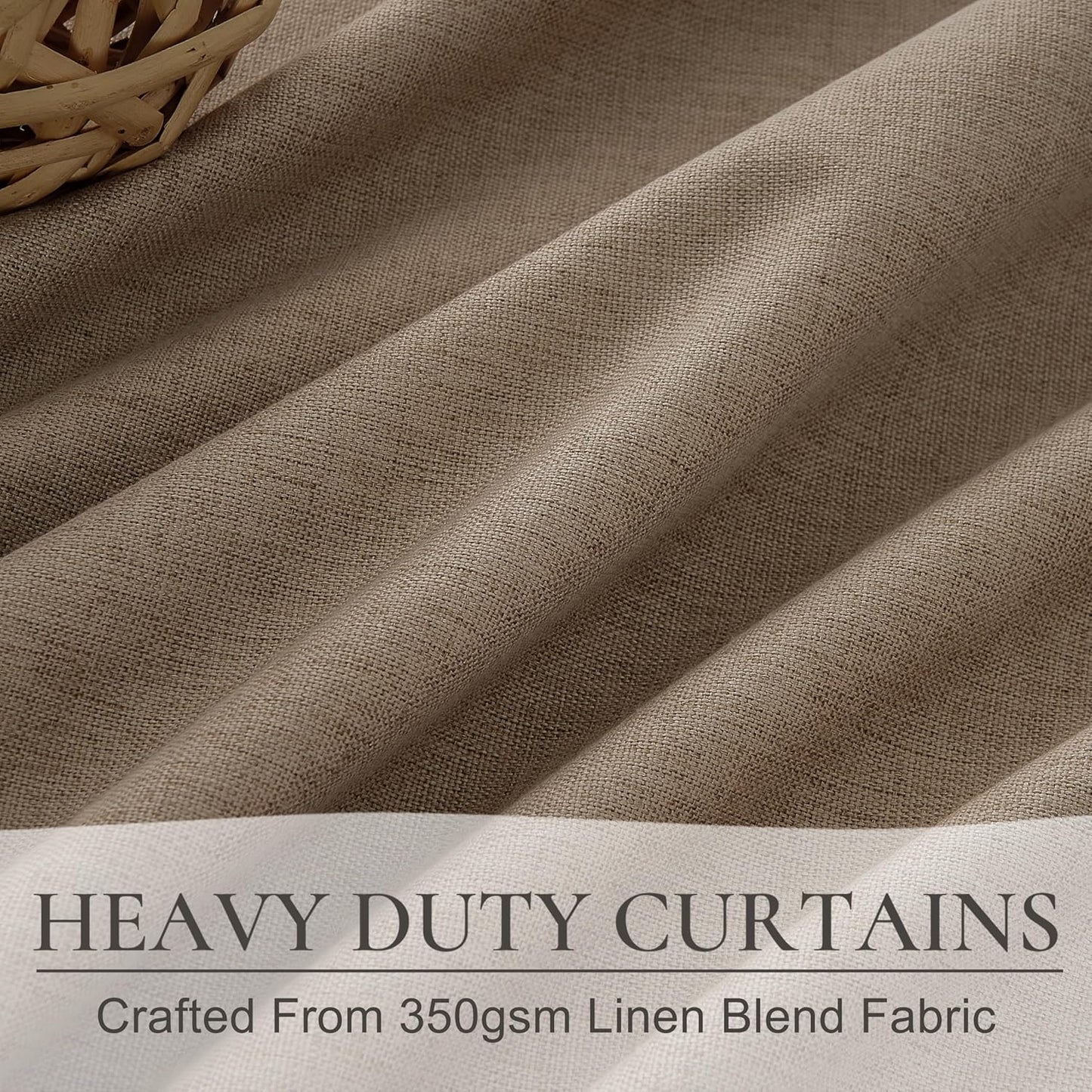 RustBrown Linen Pinch Pleated Curtains 102 Inches Long Heavy Duty Thermal Insulated Extra length Burg for Dining Room Cottage Total Blackout 48/60/72 Wide Window Treatments Drapes with Hook 2 Panels