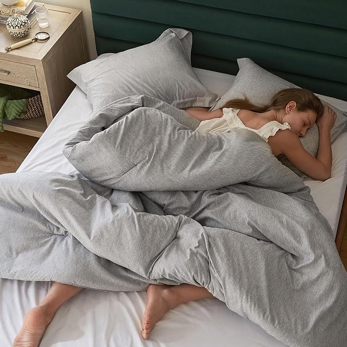 Bedsure Full Comforter Set - Grey Soft Bedding for All Seasons, Cationic Dyed Bed Set, 3 Pieces, 1 Full Size Comforter (82"x86") and 2 Pillow Shams (20"x26"+2")