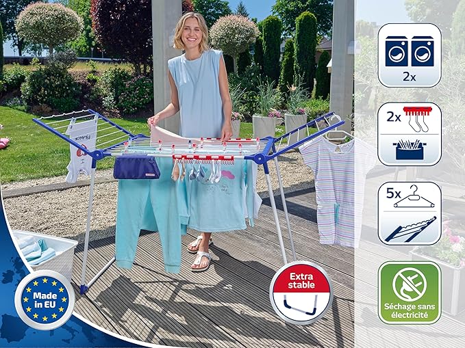 Leifheit 81516 Pegasus 200 Solid Comfort Laundry Dryer