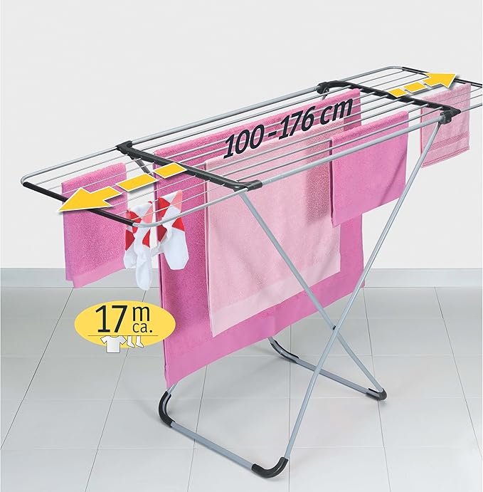 Metaltex Clothes Drying Rack Corfu 17 m Grey