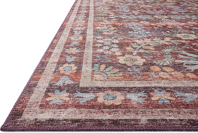 Loloi Rifle Paper Co. Maison Collection MAO-06 Red 2'-6" x 9'-6", .19" Pile Height, Runner Rug