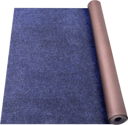 Marine Carpet,6 FT x 23 FT Deep Blue Indoor Outdoor Carpet 0.2" Thick Boat Carpet with Water-Proof TPE Backing, Non-Slide Outdoor Marine Carpet Roll for Home, Patio, Porch, Deck