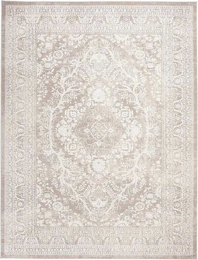 SAFAVIEH Area Rug 12x18 - Reflection Collection - Large - Beige & Cream, Non-Shedding & Easy Cleaning, Ideal for Living Room, Bedroom, Dining Space (RFT668A)
