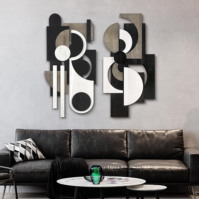 Empire Art Direct Luminous Whisper & Dusk Hand Made & Hand Finished Dimensional Solid Wood Abstracts