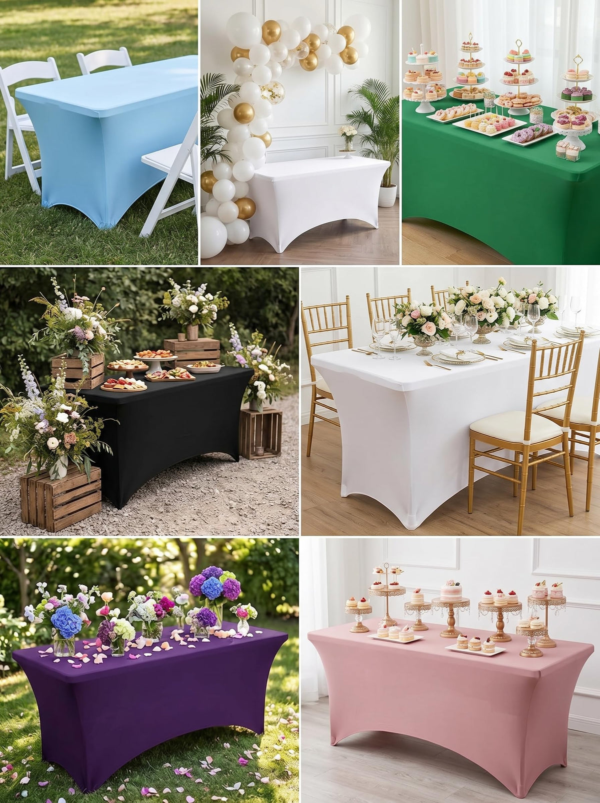 Spandex Table Cloth 1 Pack [6FT