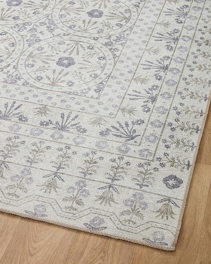 Loloi Rifle Paper Co. Maison Collection MAO-03 Rosette Ivory 3'-9" x 5'-6", .19" Pile Height, Accent Rug