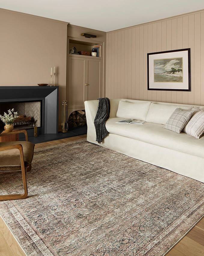 Loloi Chris Loves Julia Jules Collection JUL-09 Ink/Terracotta 2'-6'' x 7'-6'', .13" Pile Height, Runner Rug