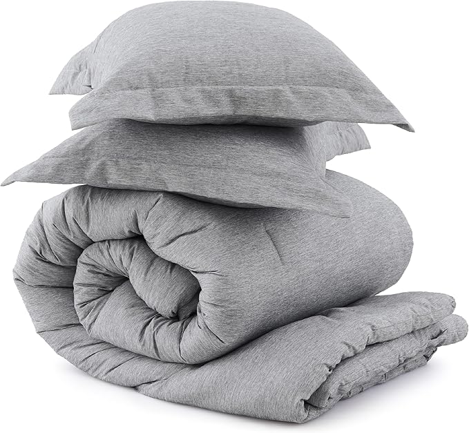 Bedsure Oversized King Comforter Set - Grey Soft Bedding for All Seasons, Cationic Dyed Bed Set, 3 Pieces, 1 Oversized King Size Comforter (120"x98") and 2 Pillow Shams (20"x36"+2")