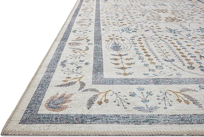 Loloi Rifle Paper Co. Maison Collection MAO-05 Wisteria Cream 5'-0" x 7'-6", .19" Pile Height, Area Rug