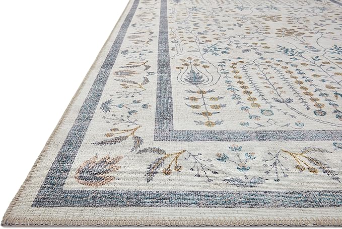 Loloi Rifle Paper Co. Maison Collection MAO-05 Wisteria Cream 2'-0" x 5'-0", .19" Pile Height, Accent Rug