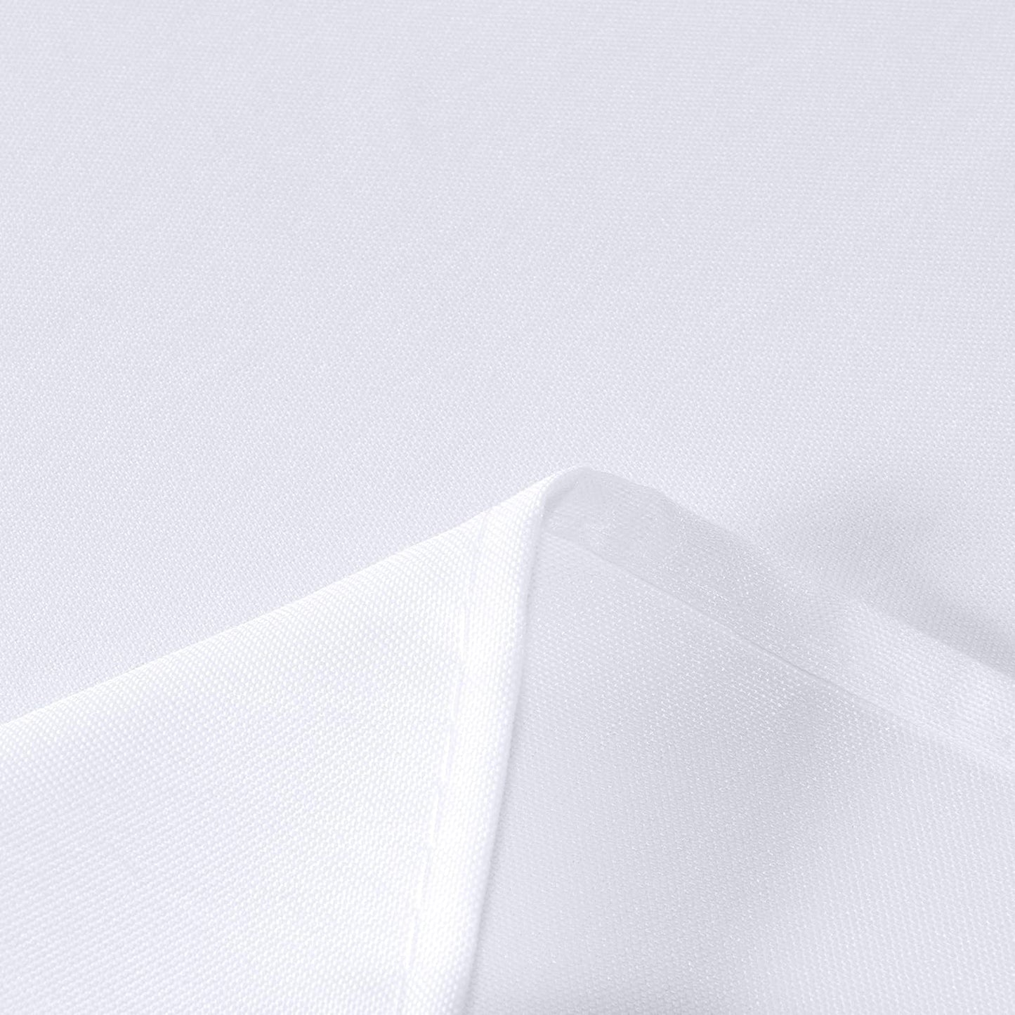 sancua Rectangle Tablecloth - 54 x 78 Inch - Stain and Wrinkle Resistant Washable Polyester Table Cloth, Decorative Fabric Table Cover for Dining Tables, Buffet Parties and Camping, White
