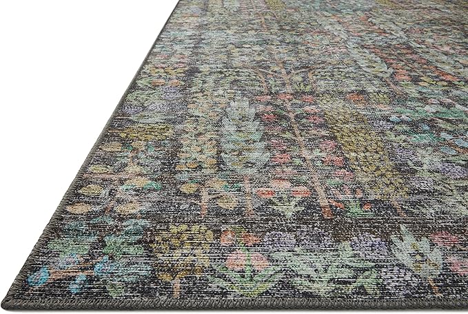 Loloi Rifle Paper Co. Maison Collection MAO-07 Charcoal 2'-3" x 3'-9", .19" Pile Height, Accent Rug