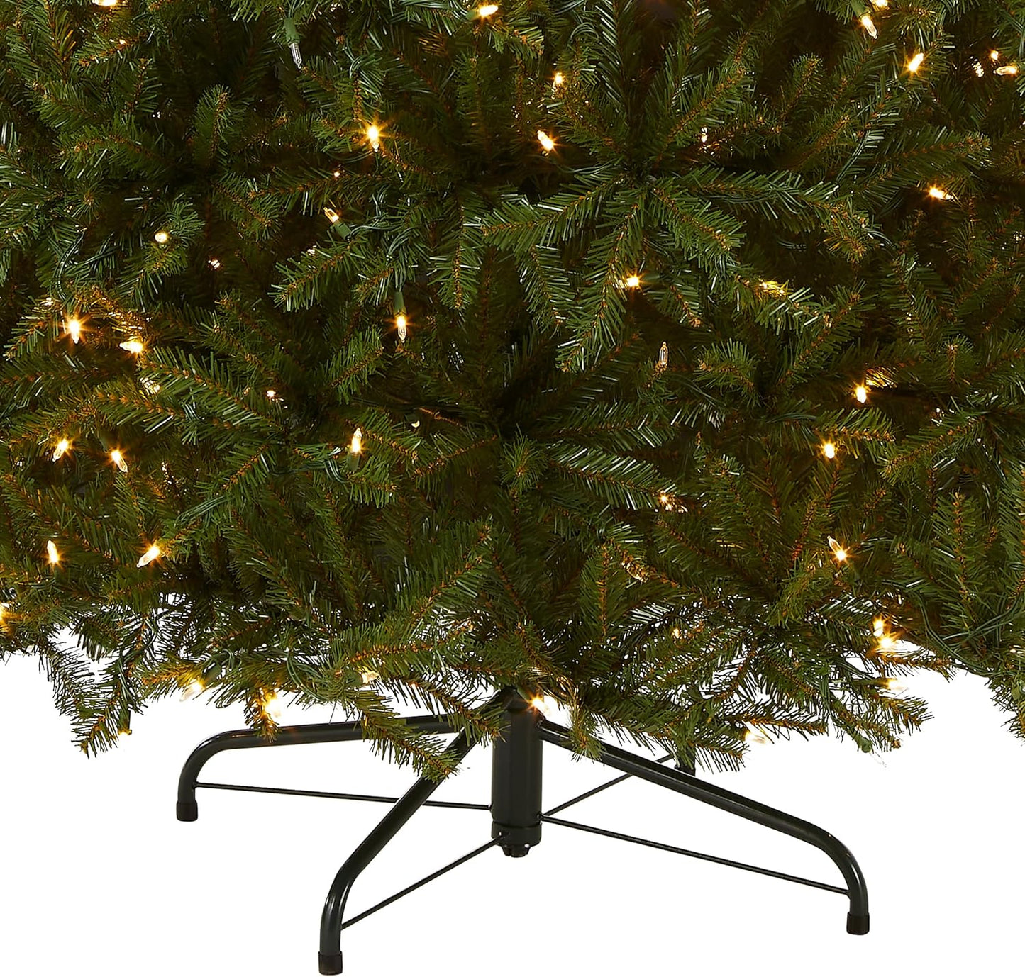 National Tree Company Pre-Lit Artificial Full Christmas Tree, Green, Dunhill Fir, Dual Color LED Lights, Includes PowerConnect and Stand, 6.5 Feet